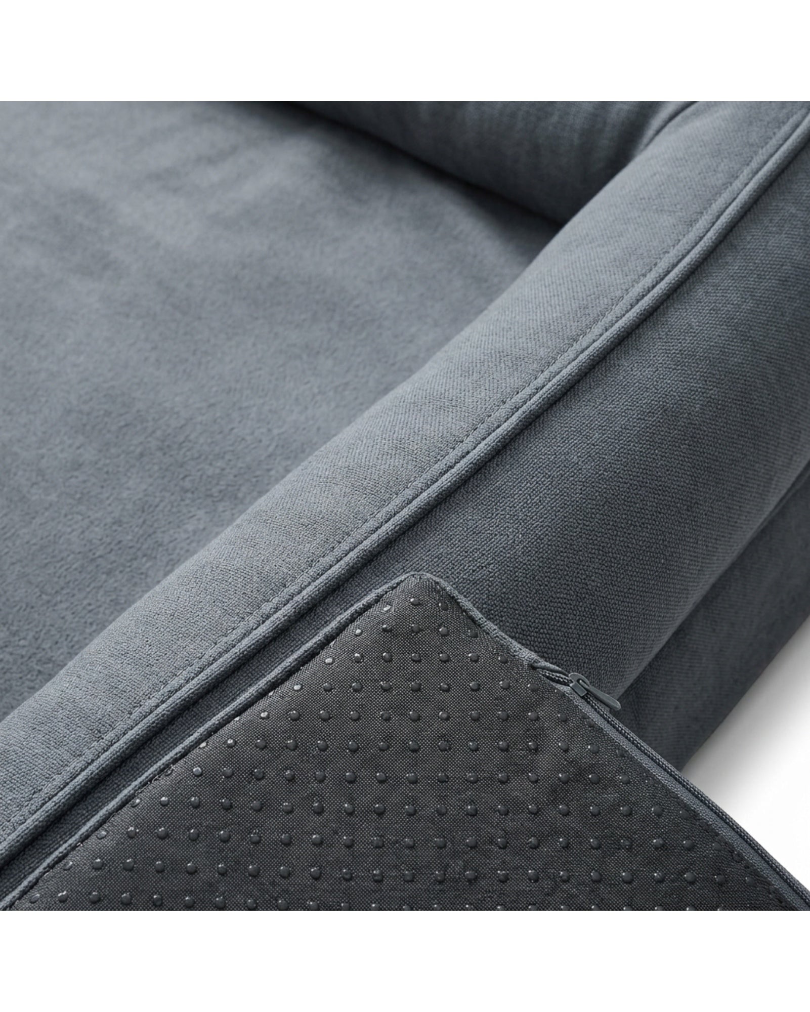 Savod Bolster Large Dog Bed Slate 36 x 27 in