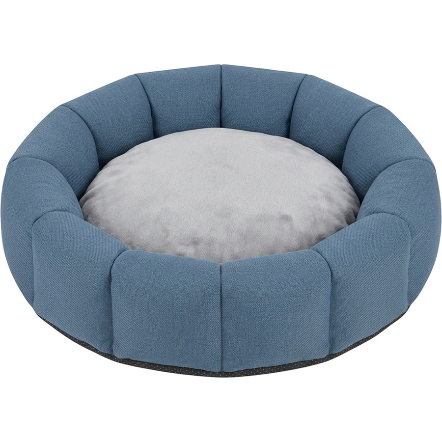 Savod Channelled Round Large Dog Bed 110 cm Muted Blue